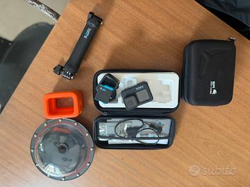 Go pro hero 9 black + kit completo + dome subacque