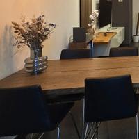 Tavolo da pranzo con sedie imbottite - COME NUOVO