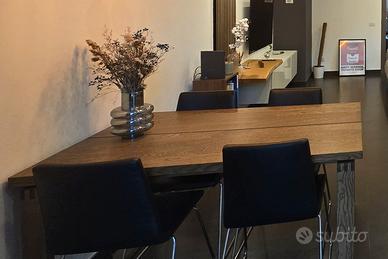 Tavolo da pranzo con sedie imbottite - COME NUOVO