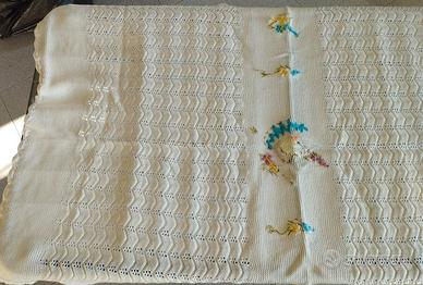COPERTINA IN LANA PER NEONATI 102X75