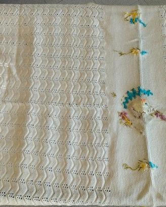 COPERTINA IN LANA PER NEONATI 102X75