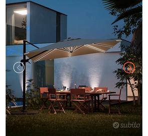 Ombrellone a luci Led 4x3 con palo laterale