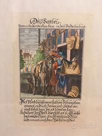 Serie di 4 stampe litografiche a colori vintage