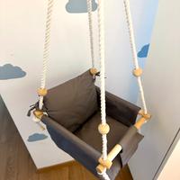 Altalena di tessuto morbido grigio