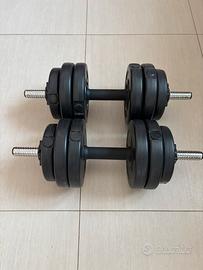 Set pesi palestra  84 kg + bilanciere + manubri