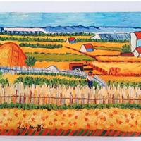 quadro moderno olio su tela il raccolto