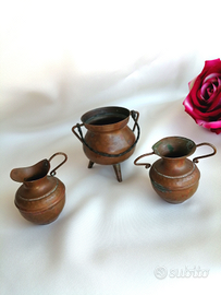 Vasetti vintage in rame collezionismo giardino