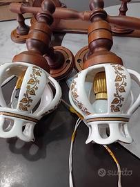 applique in legno e ceramica 