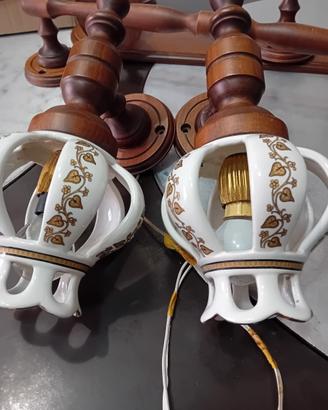 applique in legno e ceramica 