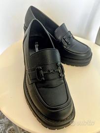 Mocassini donna chunky carrarmato nere 38