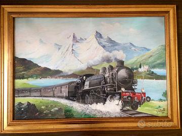 Quadro d'autore tema Ferroviario