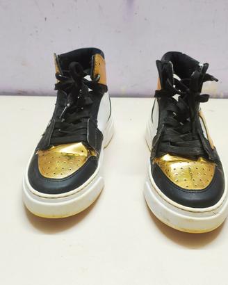 Sneakers Alte Seventeen Tg 39 unisex Nero Oro