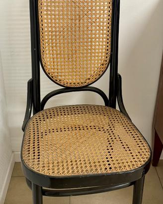 Coppia sedie Biedermeier impagliate primi ’900