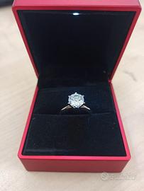 anello Solitario Oro e Moissanite 1,0ct