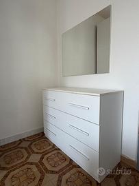Comò bianco 3 cassetti