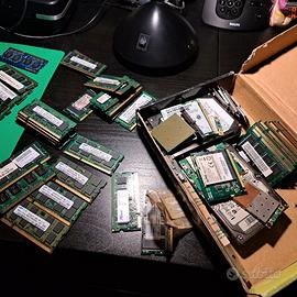 RAM DDR,DDR2 Di varie capacità PROCESSORI,WIFI,sch