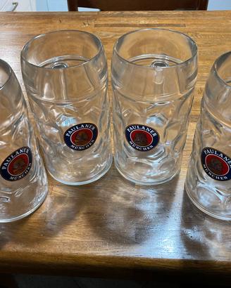 Set 4 boccali Paulaner München 1L
