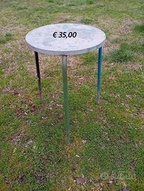 Tavolino da Bar Vintage piano in alluminio