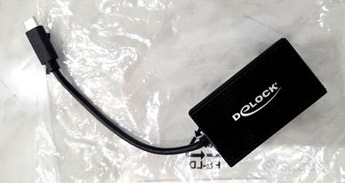 ADATTATORE DI RETE DELOCK 65990 DA RJ-45 A USB-C - Informatica In ...
