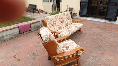 Vecchia America divano 3 posti più poltrona 