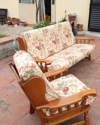 Vecchia America divano 3 posti più poltrona 