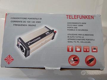 Inverter Telefunken 600W  DC 12V/AC 230V