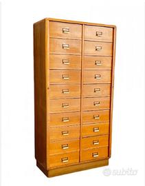 Mobile archivio legno anni 1940 alto 2,00