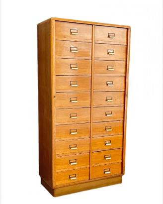 Mobile archivio legno anni 1940 alto 2,00