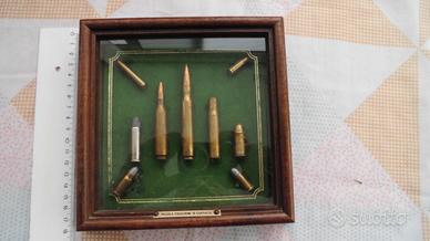 Teca quadro proiettili  “con vetro” collezione