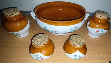 Set Zuppiera con 4 contenitori  tappo sug