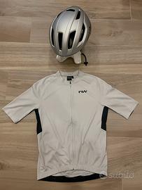Kit Casco e Maglia ciclismo misura L