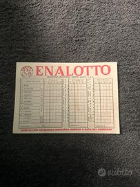 Schedina Enalotto anni 70 non giocata