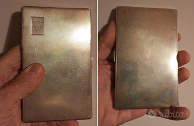 Portasigarette inglese Art déco in argento 925