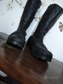 Stivali neri biker /neve vintage