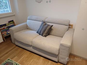 Divano letto Poltrone e Sofà 2 posti grigio chiaro