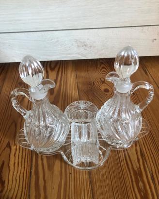 Coppia di boccette / flaconi da toilette vintage c