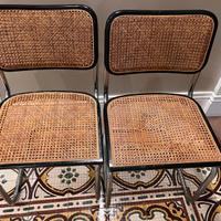 2 sedie da pranzo modello cesna in rattan nere