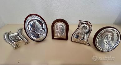 Cinque soprammobili in argento