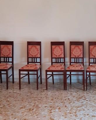 6 Sedie in Stile Liberty