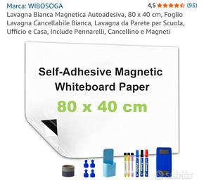 Lavagna Magnetica Autoadesiva 80x40cm