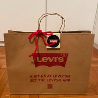 Busta Shopper Levi’s+fiocco+adesivo logo nuova