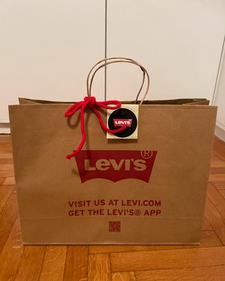 Busta Shopper Levi’s+fiocco+adesivo logo nuova