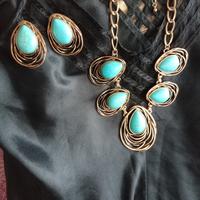 collana e orecchini stile bohemien vintage 
