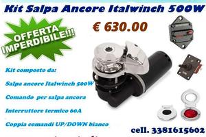 Kit Salpa Ancora Italwinch 500W 12v per catena 6