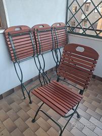 4 sedie giardino nuove 