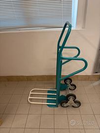 Carrello per scale in acciaio portata 250kg.