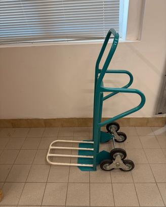 Carrello per scale in acciaio portata 250kg.
