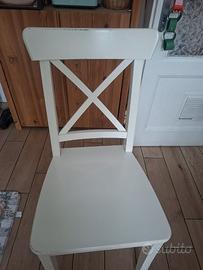 Sedia da cucina IKEA ROSENTORP bianca
