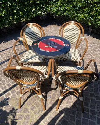 Set Bistrot Parigino - 4 Sedie + Tavolo
