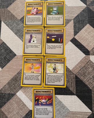 Pokemon set base addestramento 7 card rare